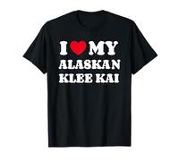 Alaskan Klee Kais I Love My Alaskan Klee Kai Amor Corazón Camiseta