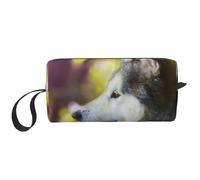 Alaskan Malamute Bokeh Mascotas Perros Lindo, Bolsa de Maquillaje Bolsa de cosméticos Bolsa de artículos de tocador de Viaje portátil Bolsa de Maquillaje