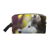 Alaskan Malamute Bokeh Mascotas Perros Lindo, Bolsa de Maquillaje Bolsa de cosméticos Bolsa de artículos de tocador de Viaje portátil Organizador de Bolsa de Maquillaje