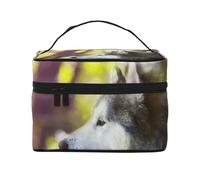Alaskan Malamute Bokeh Mascotas Perros Lindo, Bolsa de Maquillaje Bolsa de cosméticos Bolsa de Aseo de Viaje portátil Estuche para lápices