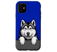 Alaskan Malamute Divertido Peeking Pocket Puppy Dog Lover Carcasa para iPhone 11