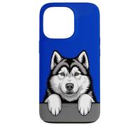 Alaskan Malamute Divertido Peeking Pocket Puppy Dog Lover Carcasa para iPhone 13 Pro