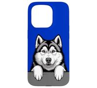 Alaskan Malamute Divertido Peeking Pocket Puppy Dog Lover Carcasa para iPhone 15 Pro