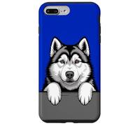 Alaskan Malamute Divertido Peeking Pocket Puppy Dog Lover Carcasa para iPhone 7 Plus/8 Plus