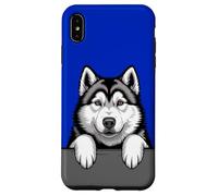 Alaskan Malamute Divertido Peeking Pocket Puppy Dog Lover Carcasa para iPhone XS MAX
