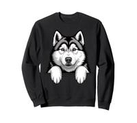 Alaskan Malamute Divertido Peeking Pocket Puppy Dog Lover Sudadera