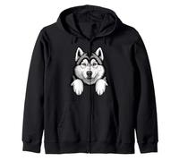 Alaskan Malamute Divertido Peeking Pocket Puppy Dog Lover Sudadera con Capucha