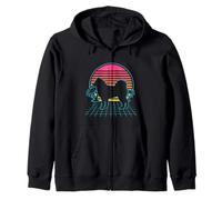 Alaskan Malamute Dog Vintage 80s Vaporwave Aesthetic Puppy Sudadera con Capucha
