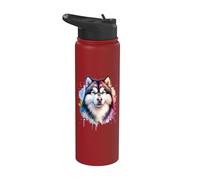 Alaskan Malamute Dog Working Group Obra de arte Stainless Steel Insulated Water Bottle