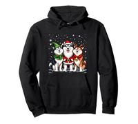 Alaskan Malamute Navidad Perros Divertido Santa Reno Elfo Sudadera con Capucha