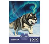 Alaskan Malamute Puzzle Imposible,desafío for Adults Pet Dog Juego Educativo 1000 Piezas Obra De Arte De Juego De para Adultos Y Niños 38x26cm/1000pcs