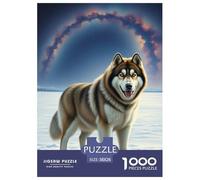 Alaskan Malamute Puzzles Imposible,desafío para Adultos Pet Dog Entretenimiento Creativo 1000 Piezas Obra De Arte De Juego De para Adultos, Regalos A Partir De 14 Años 38x26cm/1000pcs