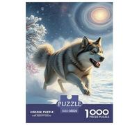 Alaskan Malamute Puzzles Imposible,desafío para Adultos Pet Dog Entretenimiento Creativo 1000 Piezas Obra De Arte De Juego De para Adultos Y Niños Mayores De 12 Años 38x26cm/1000pcs