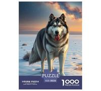 Alaskan Malamute Puzzles Imposible,desafío para Adultos Pet Dog Juego Educativo 1000 Piezas Obra De Arte De Juego De para Adultos Y Niños A Partir De 12 Años 38x26cm/1000pcs