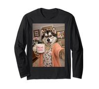 Alaskan Malamute Selfie Humor Show Love to Mom Mommy! Manga Larga