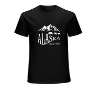 Alaskan Men's T-Shirt Unisex Black Cotton Print tee Shirts XXL