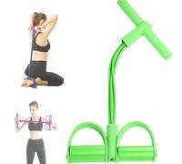 Alaskatag Resistance Band, Cuerda De Resistencia Multifuncional, Gentle Fit, 21 Fitness Resistance Bands-4 Tube Pedal Ankle Puller, for Abdomen, Waist, Arm, Leg Training (Green)