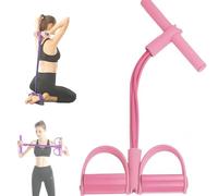 Alaskatag Resistance Band, Cuerda De Resistencia Multifuncional, Gentle Fit, 21 Fitness Resistance Bands-4 Tube Pedal Ankle Puller, for Abdomen, Waist, Arm, Leg Training (Pink)
