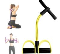 Alaskatag Resistance Band, Cuerda De Resistencia Multifuncional, Gentle Fit, 21 Fitness Resistance Bands-4 Tube Pedal Ankle Puller, for Abdomen, Waist, Arm, Leg Training (Yellow)