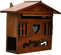 ALASSE Buzón de sugerencias Buzón de Cartas Buzón de Quejas Buzón Moderno de Madera for Exteriores, con