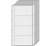 Alassio 1012 - Recambio para archivador de Tarjetas de Visita, Inserto de PVC Transparente, 10 Hojas con 4 Compartimentos, Inserto Aprox. 11 x 23 cm, con Registro de la A a la Z
