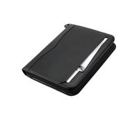 Alassio 30027 - Portadocumentos anillas 36 x 28 x 5 cm, color negro Cartera A4 R