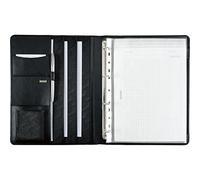 Alassio - 30058 CREMONA - Carpeta de Anillas A4 Piel Auténtica Color Negro