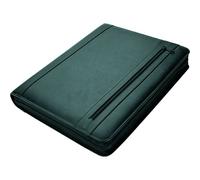 Alassio 30072 - Cartera de viaje con anillas (A4, calculadora, bloc de notas), color negro