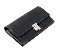 Alassio 42196 - Cartera de Camarero de Piel auténtica/Piel Hunter, Monedero con 6 Compartimentos para Billetes y Monedero, Monedero para Restaurante, Bar o Servicio, Aprox. 18,5 x 9,5 cm, Gris, Gris,