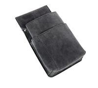 Alassio 42197 - Bolsa para cinturón para cartera de camarero, cartera, soporte para portafolios/cabestro 22 x 14 x 4 cm, gris, aprox. 22 x 15 x 4 cm, bolso tipo portafolios de camarero, gris, ca. 22 x