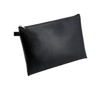 Alassio 42231 - Bolsa para billetes de banco (piel, cierre de cremallera, 23 x 16 cm), color negro
