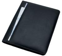 Alassio 43006 - Cartera de viaje con bloc de notas (3 compartimentos), color negro