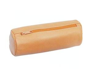 Alassio 43017 - Estuche XXL de Piel auténtica, Estuche Redondo de Aprox. 22 x 9 cm, para Instrumentos de Escritura, Rollo de lápices Grande, Natural, Talla única, Moderno