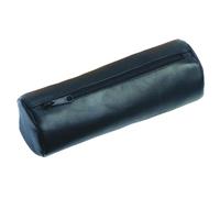Alassio 43018 Pencil Case XXL Genuine Leather Black Approx. 22 x 9 cm Round Penc