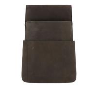 Alassio Cartera de camarero riñonera de cuero 10 cm gris