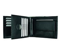 ALASSIO Cartera de Piel de napa Fina, Color Negro, Aprox. 12,5 x 9,5 x 1 cm, Negro, 12 cm, Monedero