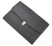 Alassio College-Mappe "UDINE", Leder, schwarz