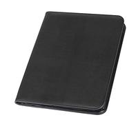 Alassio LORENZO 30067 - Carpeta con cremallera, DIN A4, color negro, carpeta organizadora aprox. 34 x 25 cm, carpeta de conferencias con bloc, compartimentos, trabilla para bolígrafo y 4
