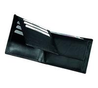 ALASSIO Monedero Horizontal de Piel de napa, Aprox. 12 x 9 x 2 cm, Monedero de 12 cm, Color Negro