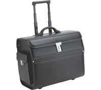 Alassio Pilotenkoffer Mondo, Lederimitat, Schwarz