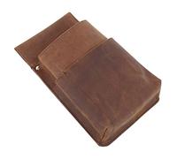 ALASSIO - Riñonera de piel de 10 cm para monederos de servidor, marrón