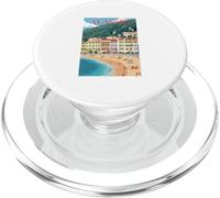 Alassio Sand Beach Ciudad Junto al mar Riviera Italiana Arte PopSockets PopGrip para MagSafe