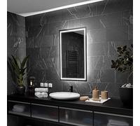 Alasta Espejo Baño LED 70x120 cm Atlanta Elija Accesorios: Esterilla térmica, Interruptor táctil Espejo de Pared, Espejo Baño con Luz, Espejo Habitacion