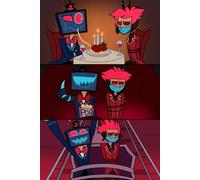 Alastor Vox Radiostatic Radiovision VoxAl 120 PAGES NOTEBOOK IN THE STYLE OF HAZBIN HOTEL Parody Comic: FAN BOOK HELLUVA BOSS college ruled fan ... book notes block (HAZBIN HOTEL SEASON 2)