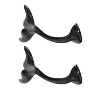 Alasum 1 Juego Ganchos con Diseño de Forma de Aleta de Ballena para Pared Unidades Funda Fabricados Hierro Fundido Superficie Lisa Antideslizante para Colgar Toallas Abrigos y Ropa Baño