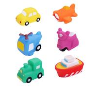 Alasum 1 Set de Juguetes para Bañera de Bebés Forma de Vehículos de Dibujos Animados, Material Vinilo Seguro y Flexible Baño Piscina