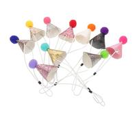 Alasum 10 Piezas Sombreros de Fiesta para Mascotas Pequeñas y Medianas Gorros Cónicos con Pompones Accesorios Reutilizables para Cumpleaños de Perros y Gatos Ligero y Cómodo para