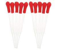 Alasum 10 pipetas de Vidrio para líquidos, Mini gotero de Vidrio de 2 ml para aceites Esenciales con Tapa de Goma, pipeta de Recarga para Transferencia de líquidos de Laboratorio para frascos de