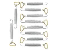 Alasum 10 Resortes de Repuesto para Trampolín de 5,5 con Extremos de Gancho y Hebilla Triangular, Muelles Metálicos de Acero para Reemplazo, Accesorios de Resorte para