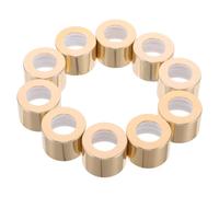 Alasum 10 Tapas de Botellas Difusoras de Aroma Doradas de Alumina, Recargables y Versátiles para Difusores de Aceites Esenciales en Coche y Aromaterapia